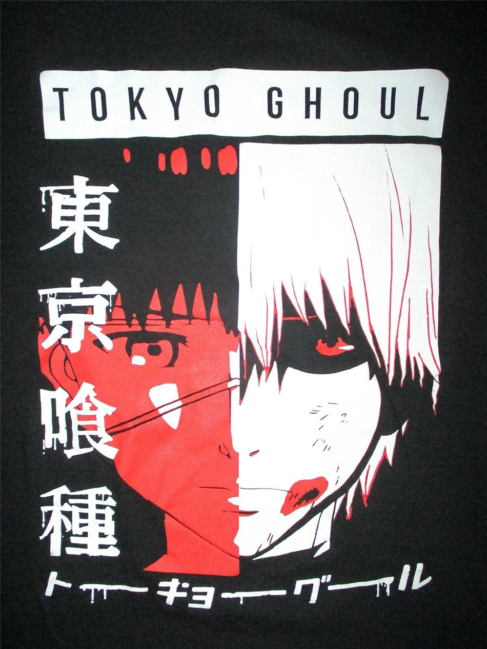 Tokyo Ghoul футболка Amine Manga Funimation черная для взрослых большие бесплатная доставка