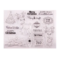 yinise silicone clear stamps cutting dies for scrapbooking christmasstencil diy paper album cards making craft rubber stamp mold