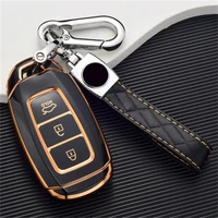 car key case holder cover tpu remote key case black gold key cover auto accessories for hyundai accent veloster palisade kona