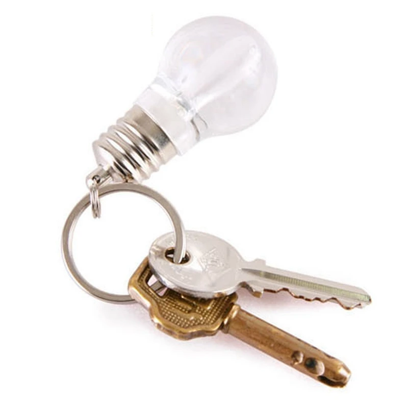 Color Random Antistress Rainbow Light Bulb Pendant Key Chain Funny Gadgets Toys Interesting Novelty Gags Practical Jokes |
