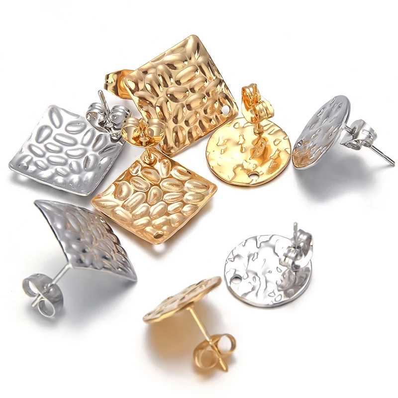 Серьги-гвоздики женские из нержавеющей стали диаметром 13/14 мм 6 шт./лот