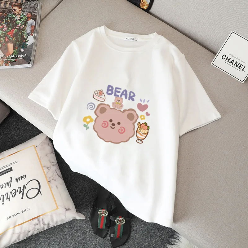 

Women's T shirt Short-sleeved T-shirt Women Summer 2021 New Loose Printed T-shirt Top Clothing