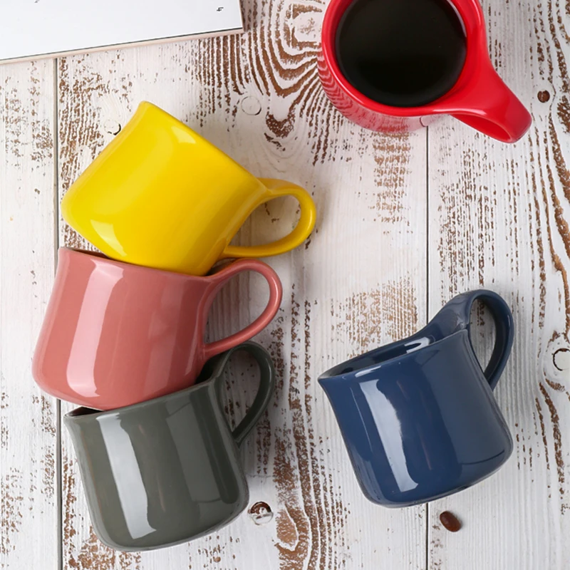 

Ceramic Coffeeware Set Candy Colors Coffee Mugs Cup Large Medium And Small Water Cup Drinkware Porcelain Afternoon Tea Milk Cup