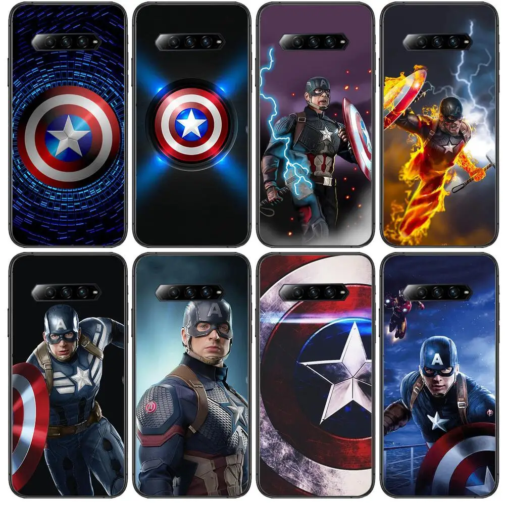 

Steve Rogers Anime Phone Case For xiaomi redmi Black Shark 4 Pro 2 3 3s Cases Helo Black Cover Silicone Back Prett mini cover