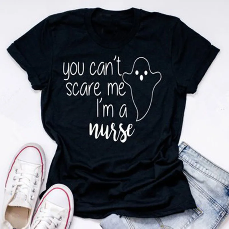 You Cant't Scare Me I'm A Teacher Nurse Mom футболка для учителя на Хэллоуин Женская забавные