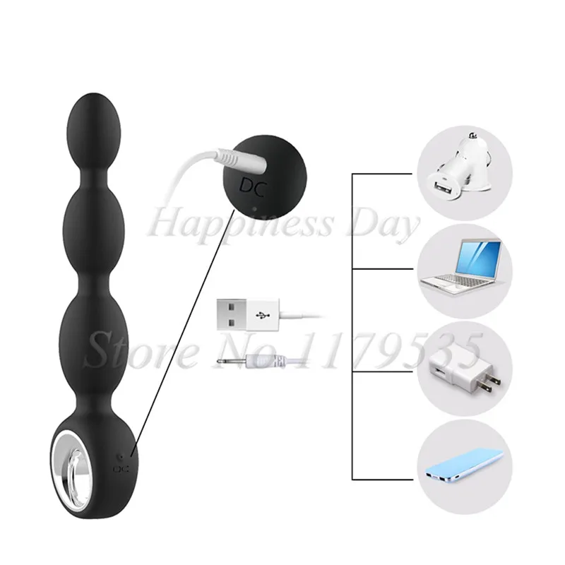 Анальный вибратор интимные игрушки для женщин вибрирующие анальные бусы штекер