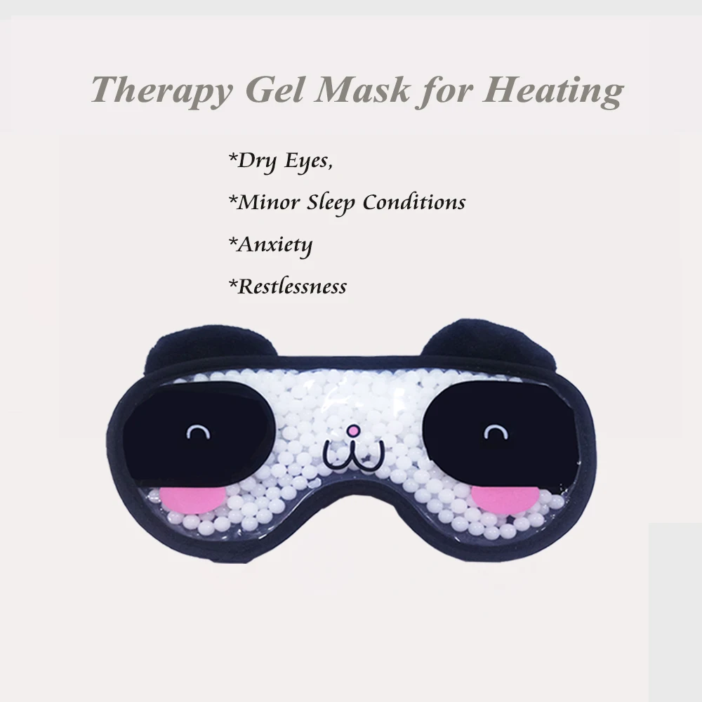 Охлаждающая маска для сна пышных глаз мягкая холодных с гелевой бусиной милая