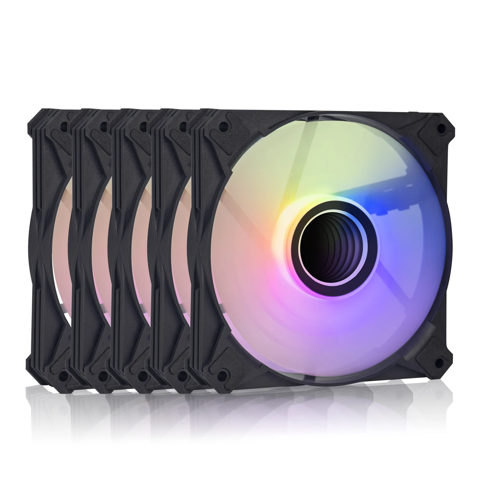 darkflash computer pc case fans 120mm rgb fan 4pin pwm argb cooling fan 3pin 5v aurora effect colorful choice 12cm ventilador free global shipping