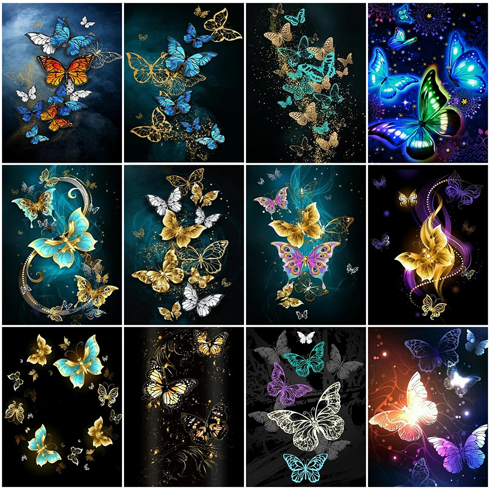 

EverShine 5D DIY Diamond Painting Butterfly Full Square Diamond Embroidery Animals Rhinestones Mosaic Art Kits Home Decoration