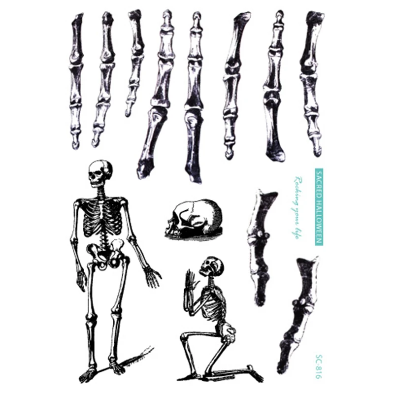 Оптовая продажа легкие реквизиты для Хэллоуина татуировки стикеры экологичные