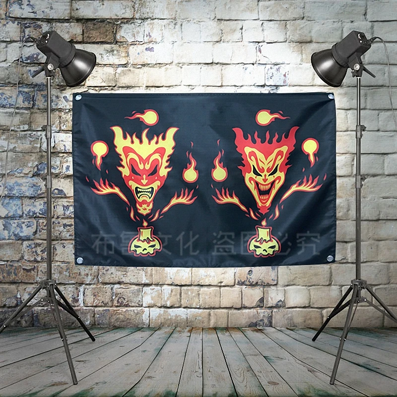 

Insane clown posse Large Rock Band Flag Cloth Banners Wall paintings Retro Poster Music Party Background Decor
