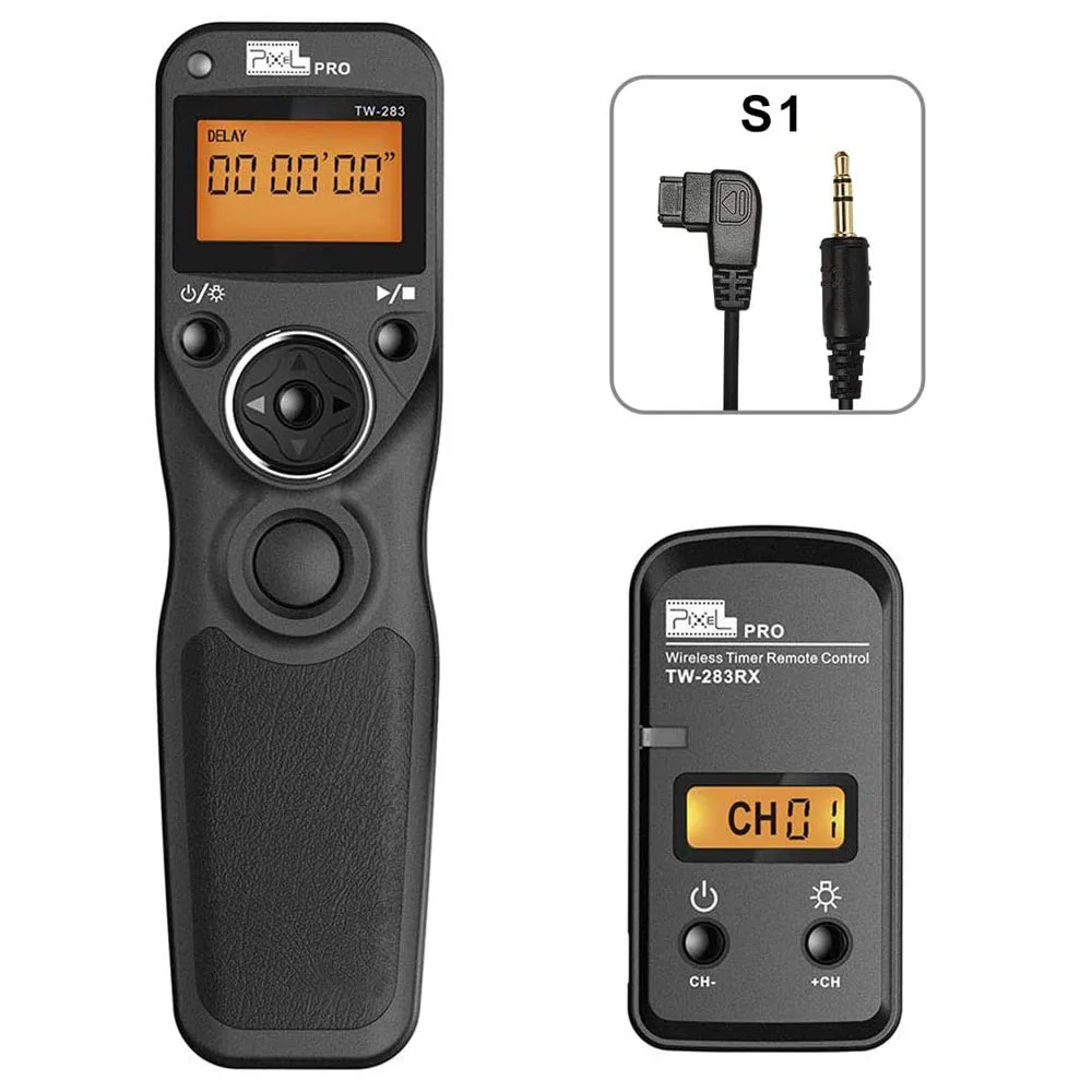 

Pixel Wireless remote Timer Shutter Release Remote Control TW-283/S1 FSK 2.4GHz LCD for Sony A560, A580, A290, A390, A450 etc.