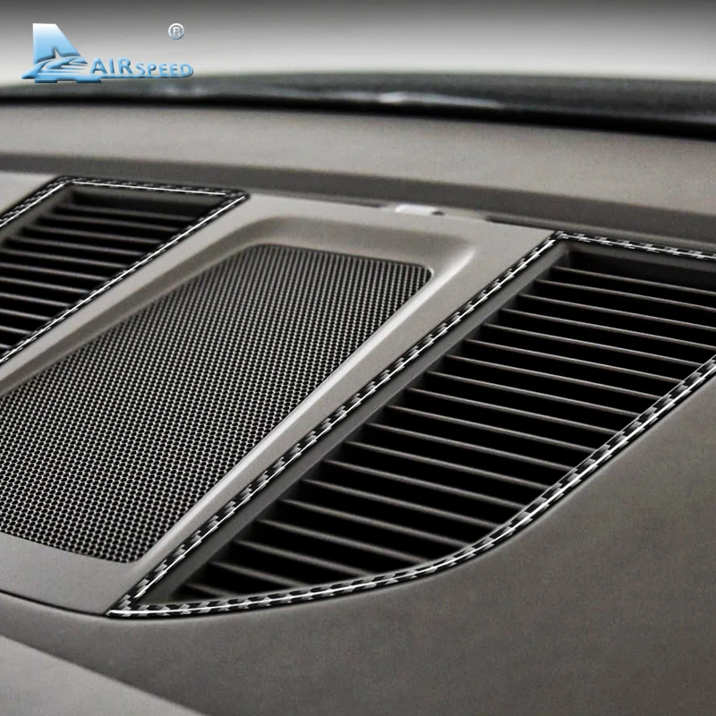 Airspeed 2 шт углеродное волокно Автомобильная контрольная панель Центральная рамка