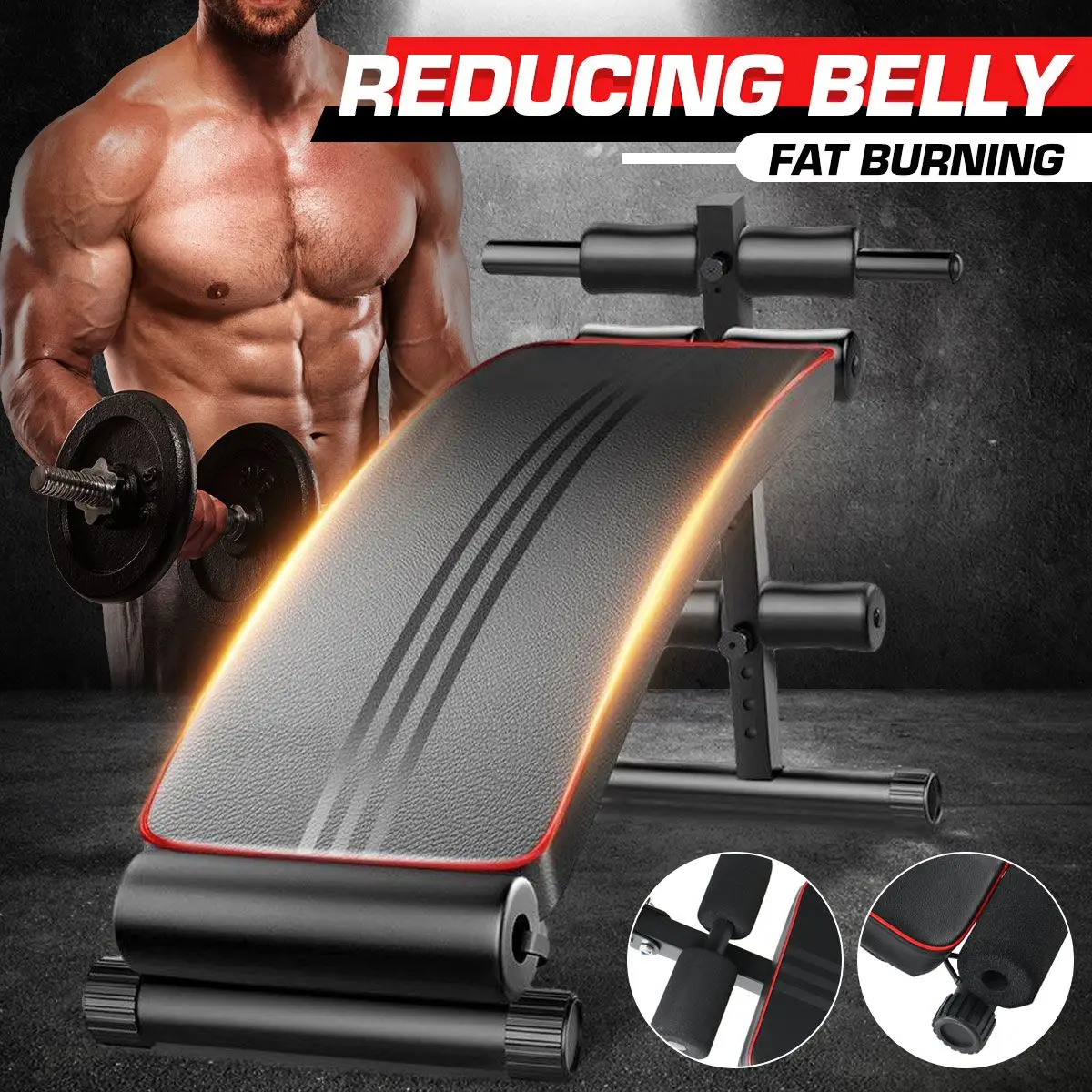 

Multifunctional Dumbbells Bench Supine Board Fitness Pro bench Sit-ups Fitness Equipment for Home Gym Abdominal Muscles Exercise