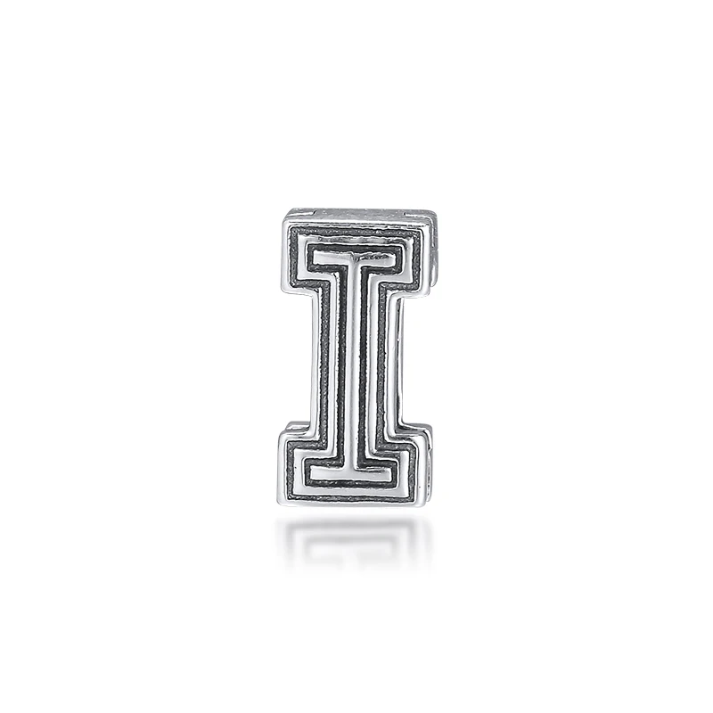 

CKK Silver 925 Jewelry Letter I Clip Charm Fits Original Reflexions Bracelets Sterling Silver Beads