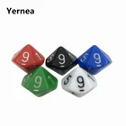 Набор разноцветных акриловых кубиков D10, 5 шт.лот