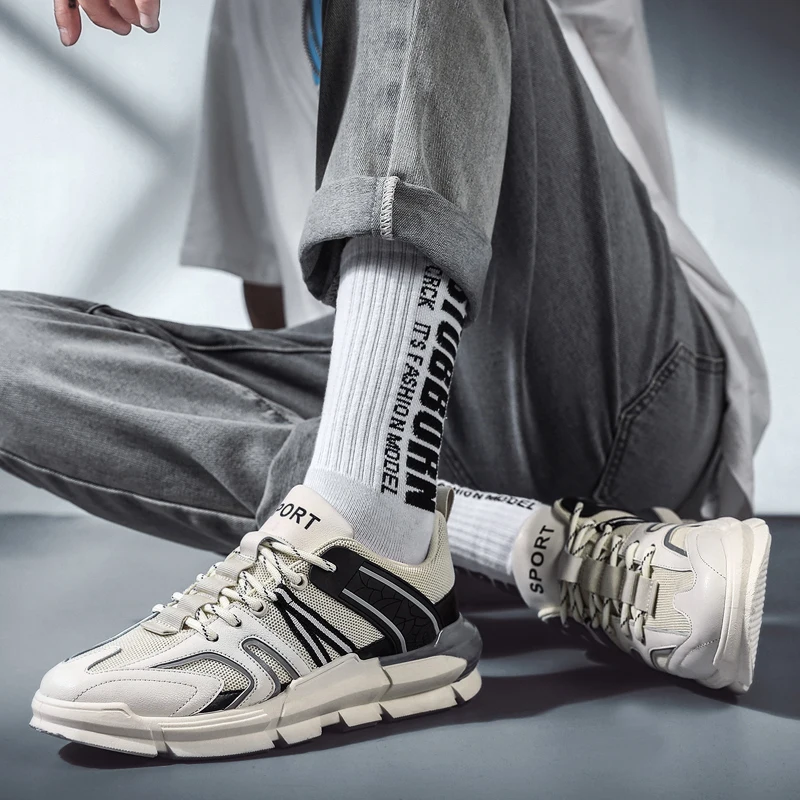 Мужская Легкая спортивная обувь, повседневная сетчатая Уличная обувь с вулканизированной подошвой для весны и осени, 2019 от AliExpress WW
