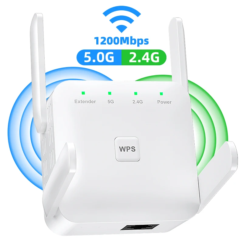 

5Ghz Wireless WiFi Repeater 1200Mbps Router Wifi Booster 2.4G Wifi Long Range Extender 5G Wi-Fi Signal Amplifier Repeater Wifi