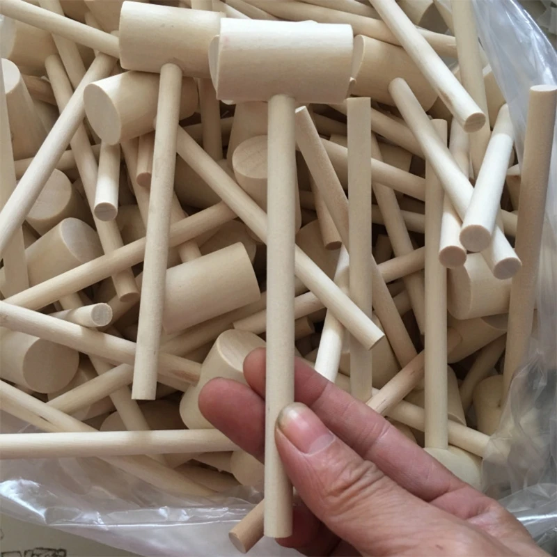 

C5AF 10pcs Mini Wooden Hammer Mallet Pounding Toy Beating Gavel Toys for Kids