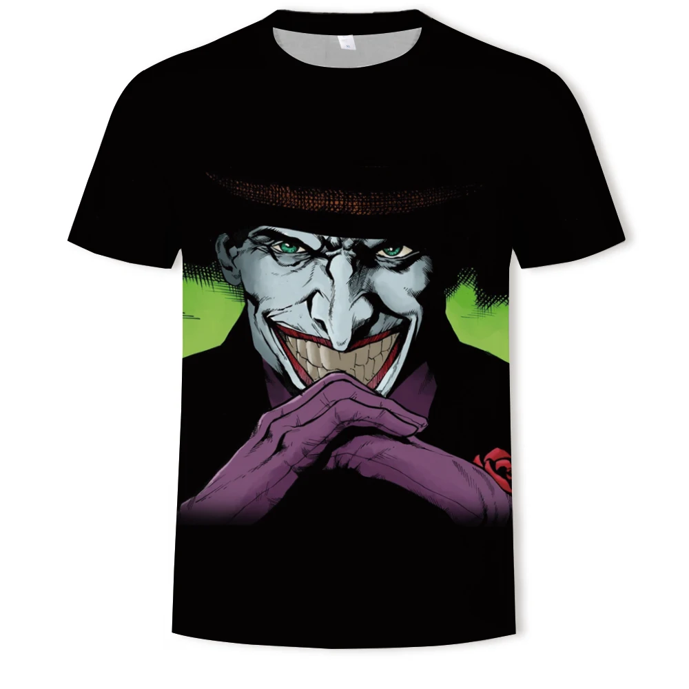 

Men's clothing 2021 new men's summer clown print men's short-sleeved T-shirt 3D printing t-shirt casual breathable funny t-shirt