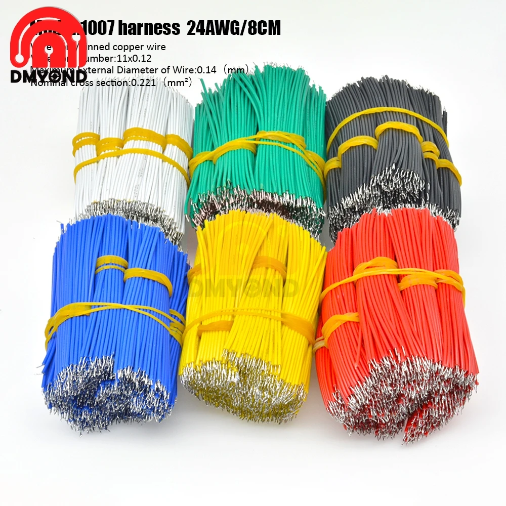 100 шт. 8 см/10 см/15 см/20 см UL1007 провод 24AWG 1 4 мм электронный кабель из ПВХ сертификаты UL