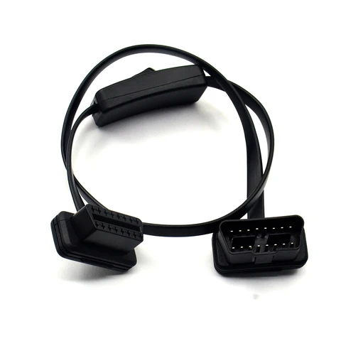 Разветвитель OBD 2, удлинитель от 1 до 2 с переключателем, Y-образный штекер, два порта-гнездо, ELM327, автоматический диагностический разъем