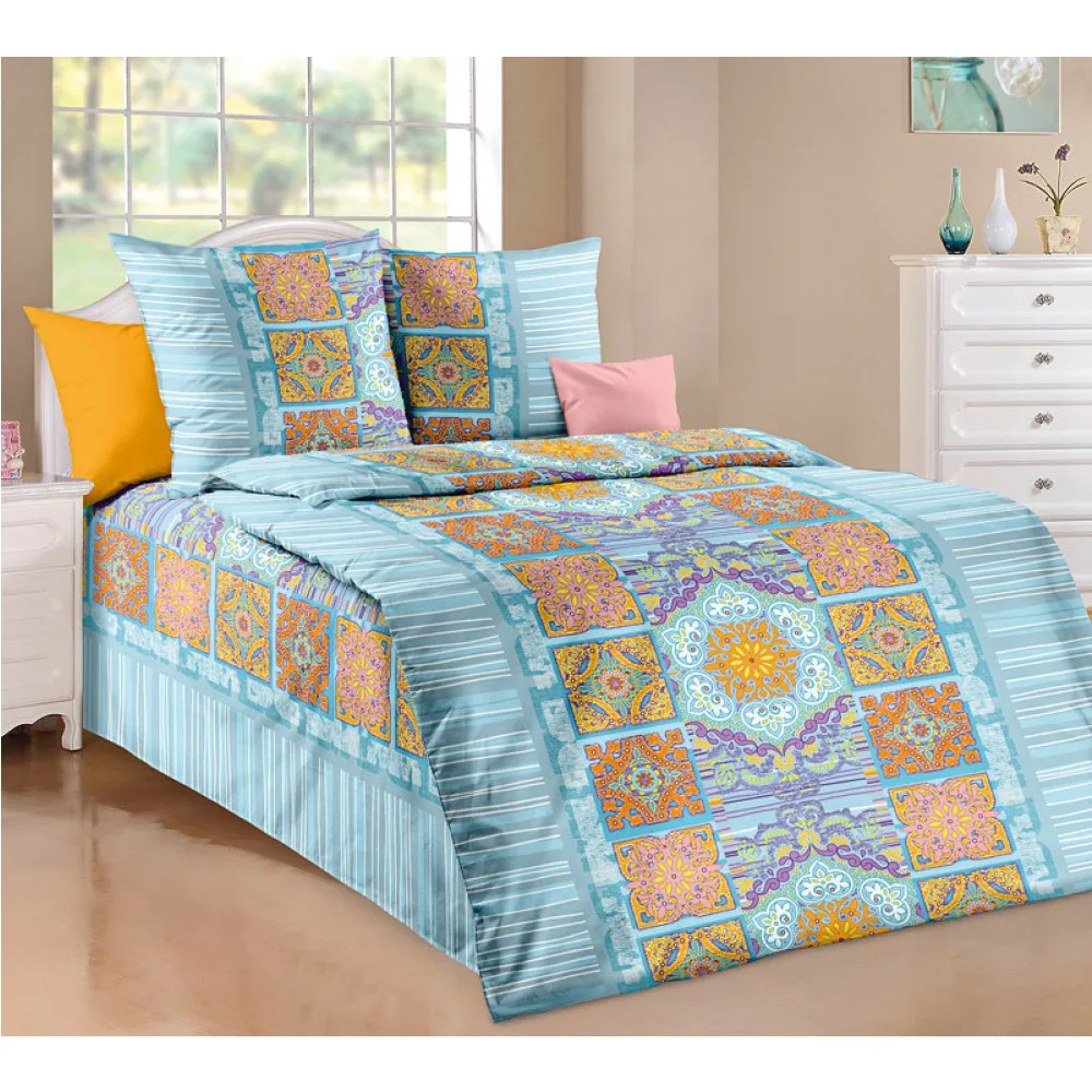 Bedding Set Текс-Дизайн 1737443 Санторини Santorini Home Textile Bed sheets linen Cushion Covers Duvet Cover Рillowcase calico