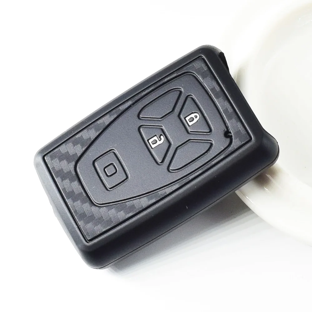 Силиконовый чехол для ключей от машины Toyota Previa MPV 2006 2007 2014 Prado Alphar Yaris Carbon Smart Remote