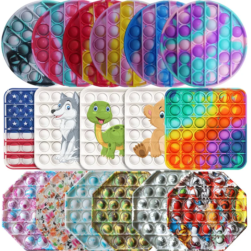 

Fidget Reliver Stress Toys Rainbow Push It Bubble Antistress Toys Simple Dimple Sensory Toy To Relieve Autism Free Shipping