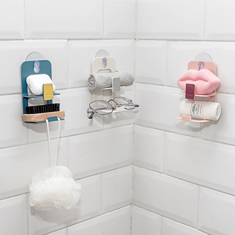 

Kitchen Double Layer Suction Cup Sink Drain Rack Wall Suction Cup Sponge Storage Drying Rack Sink Soap Tray Rag Storage Rack