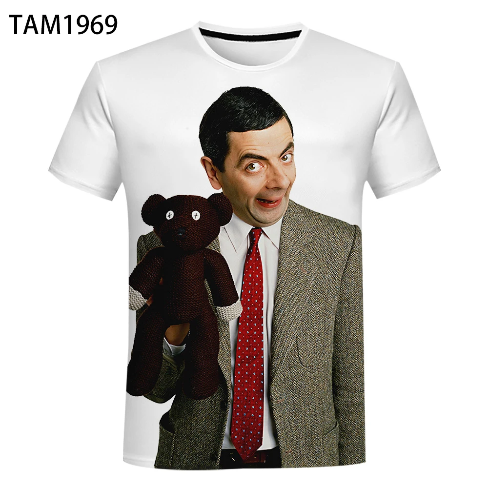 Футболка Mr. Bean 3D для мужчин и женщин модная рубашка в стиле Харадзюку с принтом
