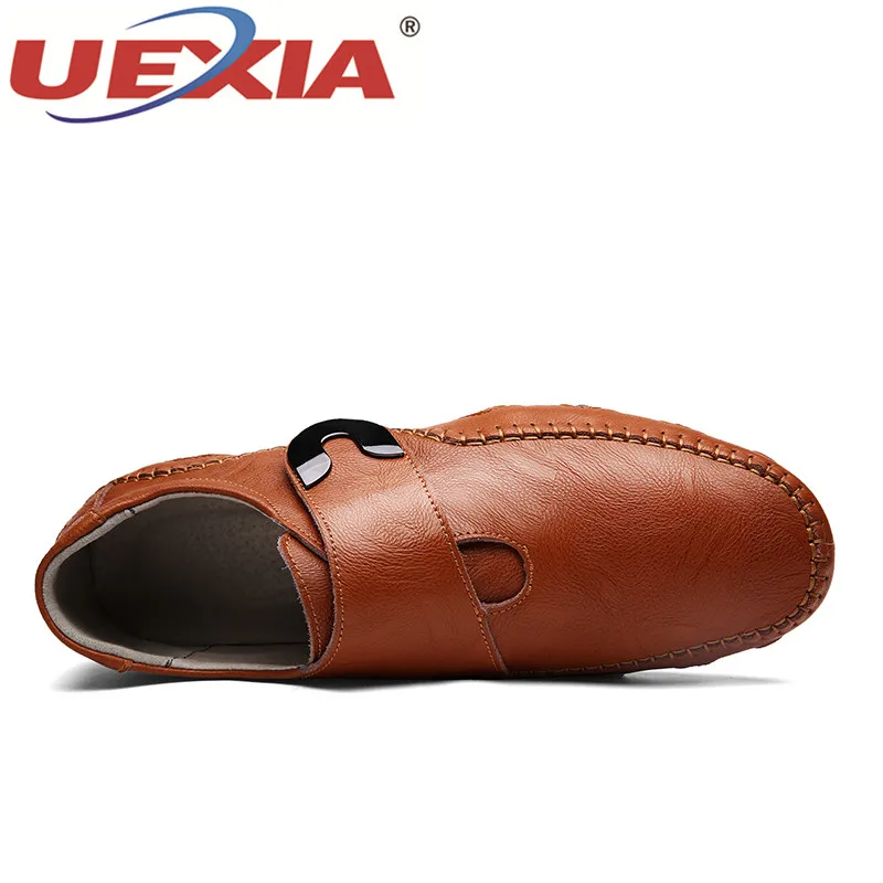 UEXIA Outdoor Sneakers Octopus Soles Flats Men's Shoes Men Driving Handmade Leather Casual Fashion Designer Moccasins | Обувь