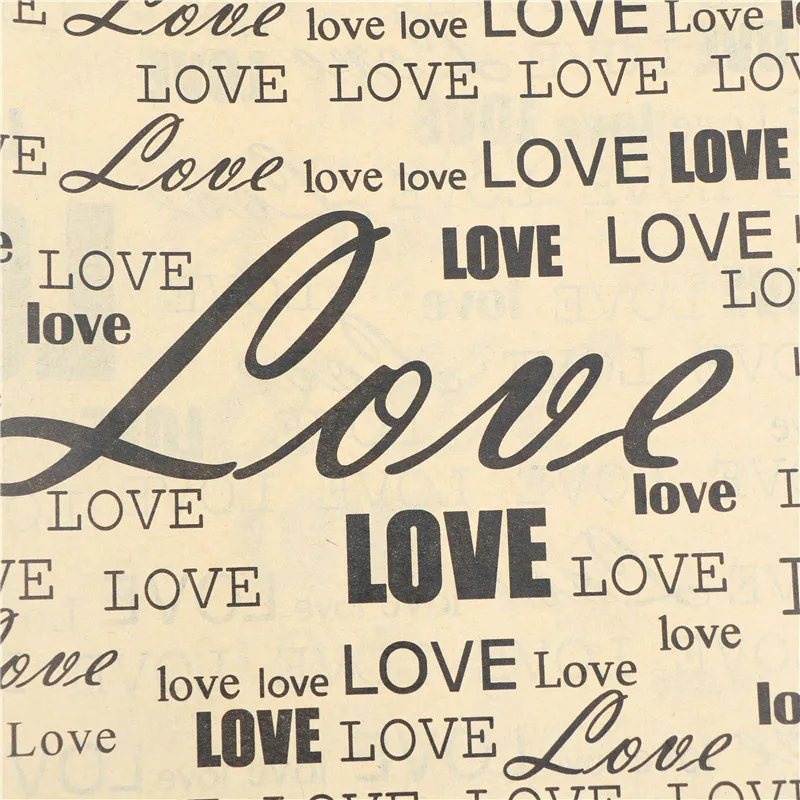 Винтажная английская газета подарок Цветочная обертка двусторонняя для