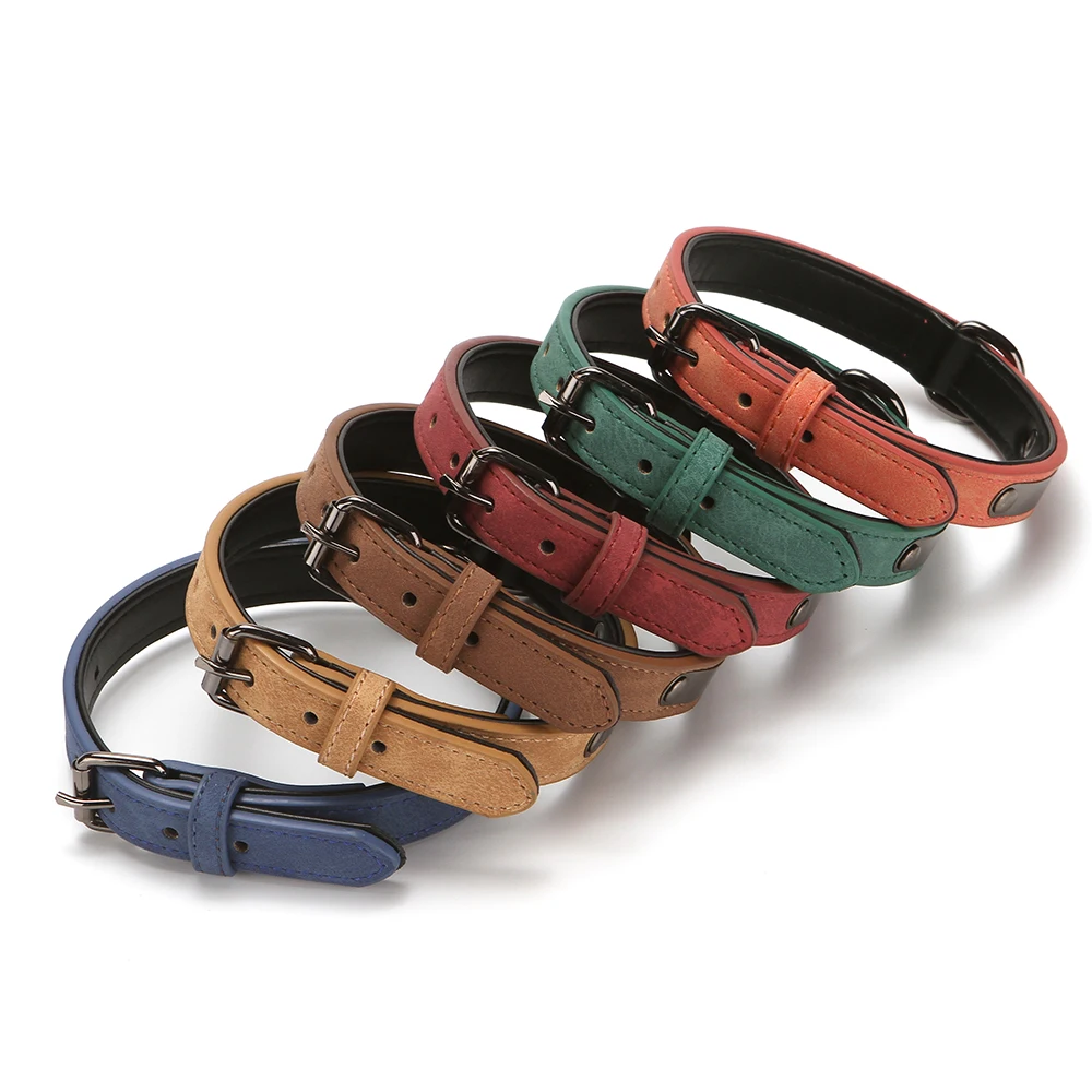 Кожаные ошейники для собак на заказ персонализированный ошейник домашних