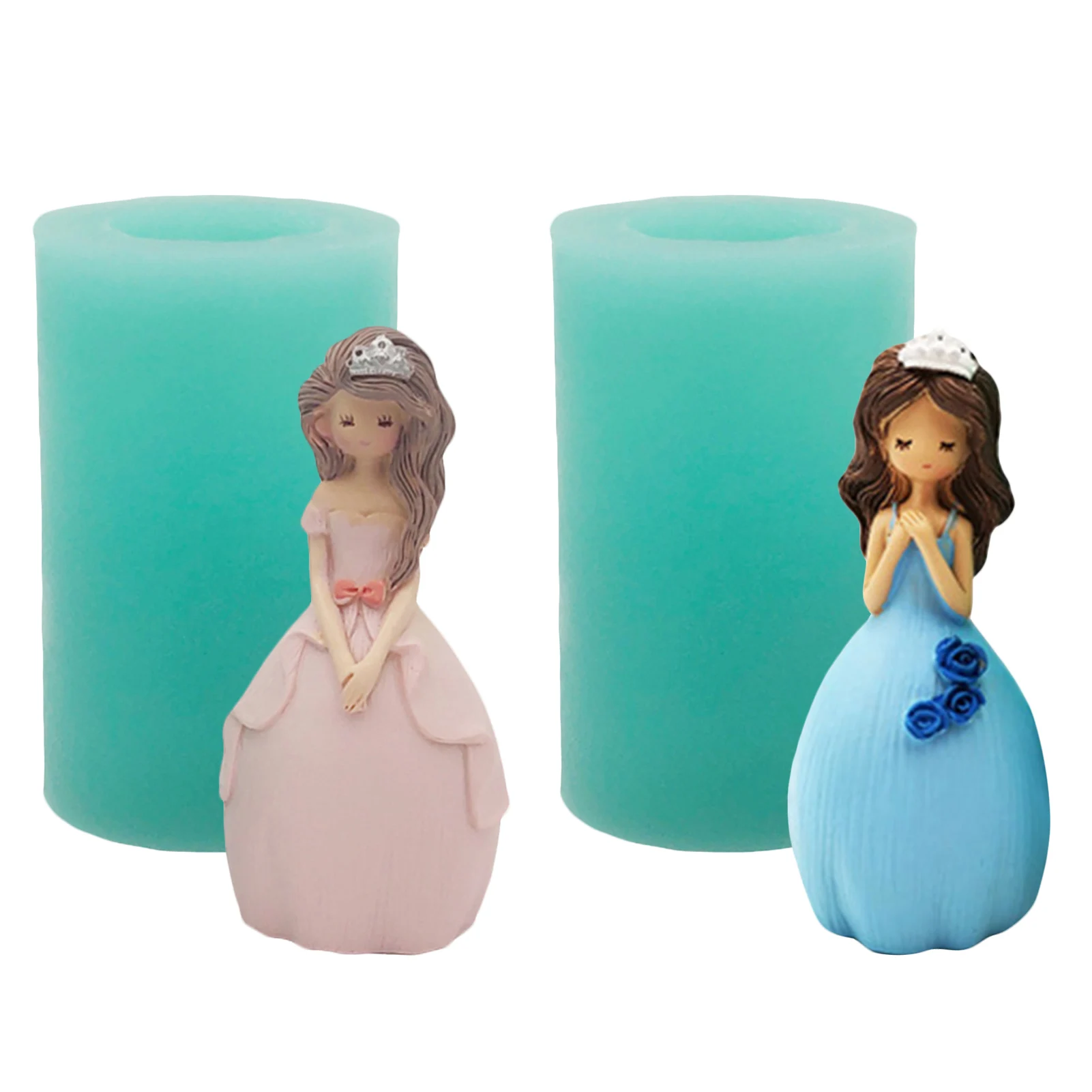 

food-grade Silicone 3D Princess Mold Fondant Soap Mould Craft Casting Molds durable washable reusable Easy to Demold Ideal Gift