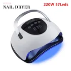 2021 SUN X9 MAX 220 Вт УФ светодиодный лампа для маникюра лампы для ногтей Сушилка для ногтей для отверждения УФ-гель-лака инструменты для ногтей с датчиком и ЖК-дисплеем