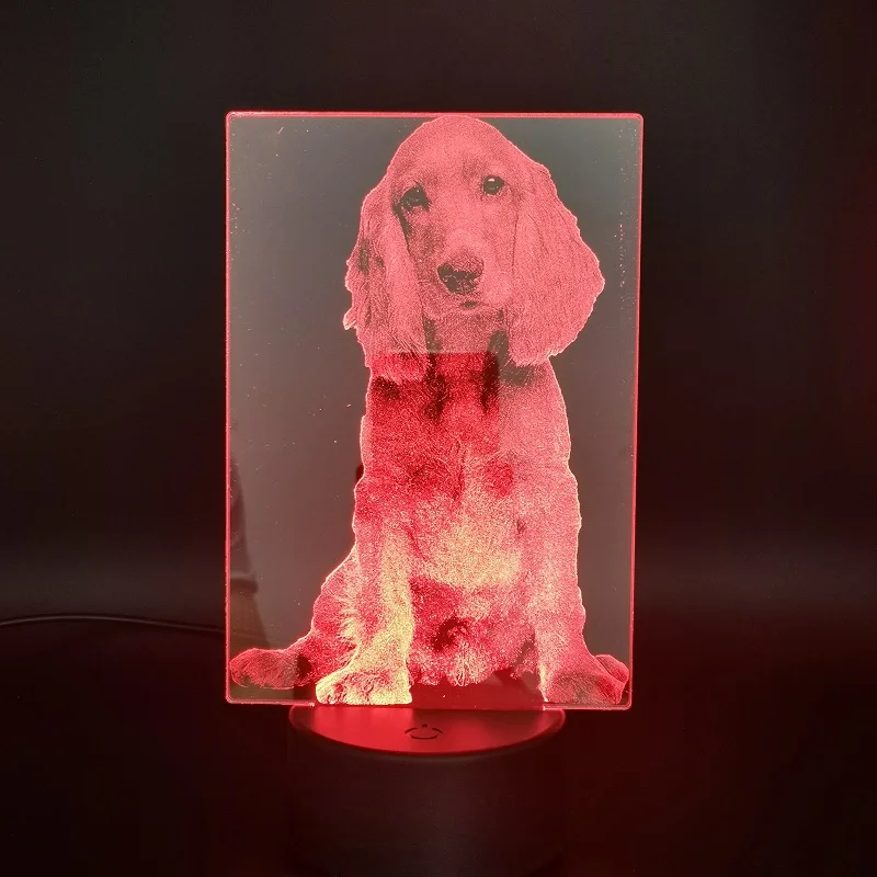 

Светодиодный ночник с 3D датчиком, настольный светильник в виде кокер-спаниеля для детей и животных, ночсветильник для домашних животных, со...