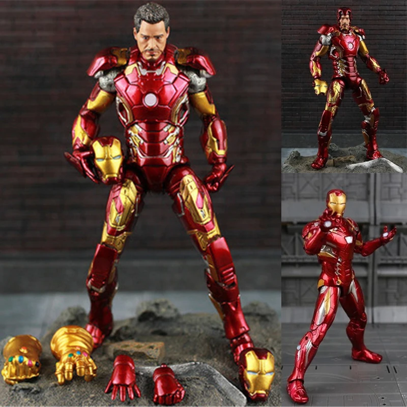 

New Hot The Avengers Iron Man Action Figure Model 20cm MK42 MK43 IronMan Doll PVC ACGN Figure Toy Brinquedos Anime Kids Toys
