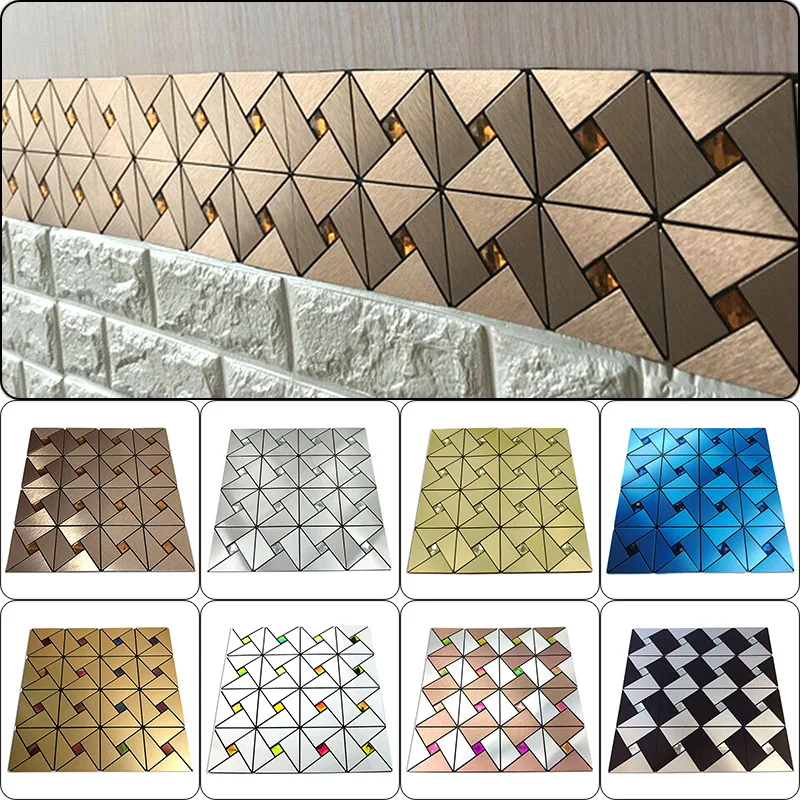 

Mosaic Sticker Wall Tile Self Adhesive Backsplash Kitchen Bathroom Washbasin Living Room Home Background KTV Decor Wall Decals