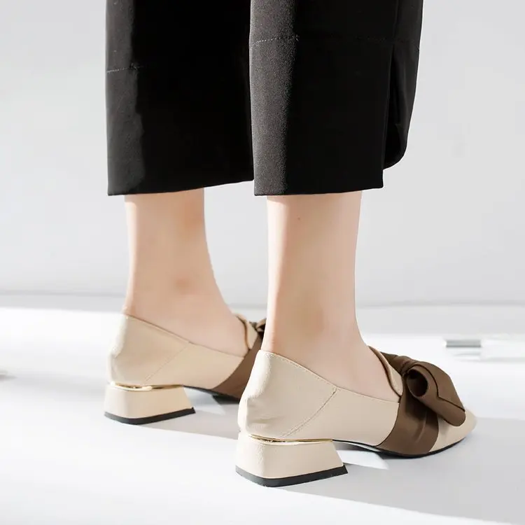 2020 Новое поступление черные кожаные туфли-лодочки для женщин милые шелковые