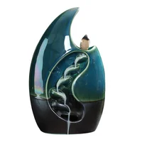 Ceramic Waterfall Backflow Incense Burners Porcelain Incense Holder Home Office Supplies Air Purifier