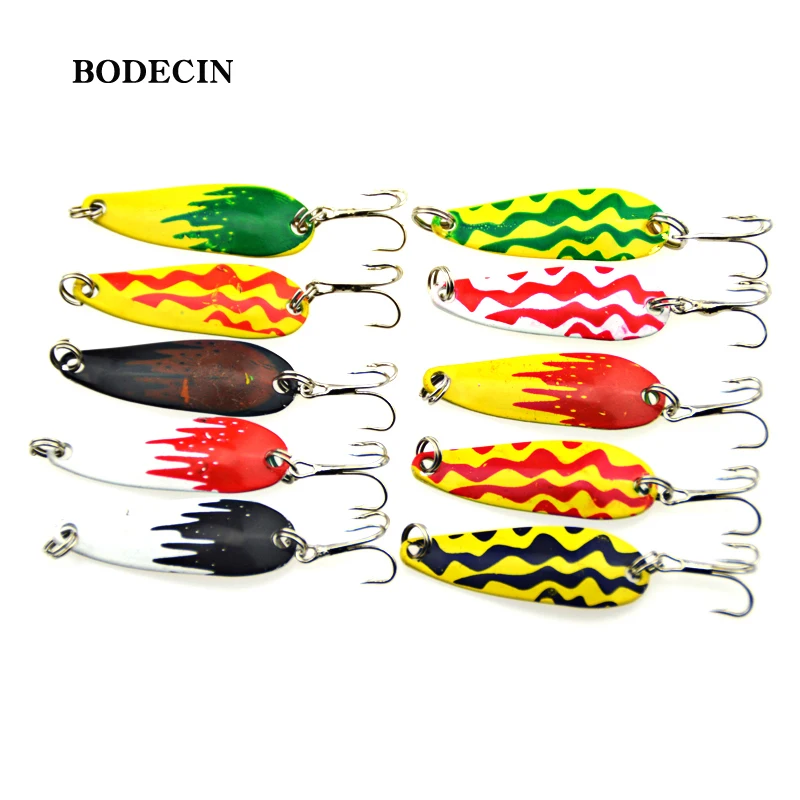 10 шт. блесны металлическая ложка джиг приманка рыболовные приманки воблеры