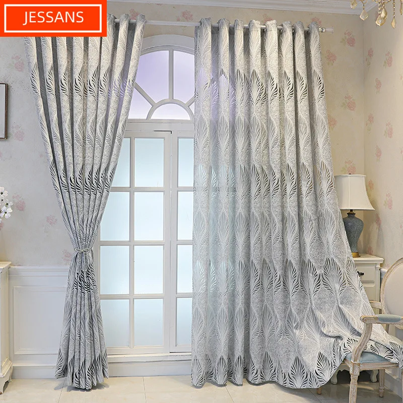 Полупрозрачные и непрозрачные шторы Современные Простые Роскошные занавески из