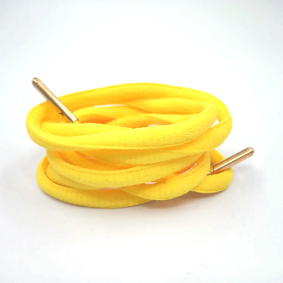 17 bright yellow G Аксессуары для обуви, шнурки для обуви, белые, круглые, мужские, плоские, замочки, Круглые, Сникеры, кружева, офсетные, кордон, 4 цвета, металлическая головка - Цвет: 17 bright yellow G