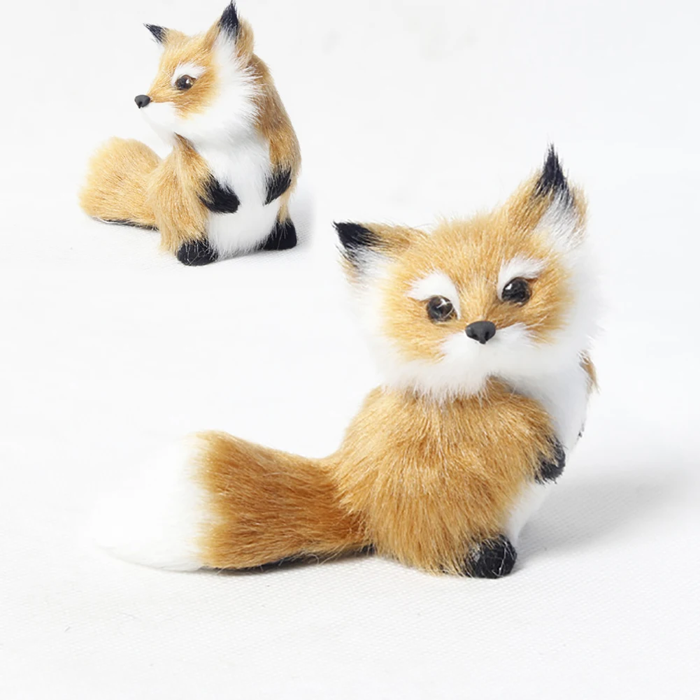 Имитация животных мягкие плюшевые детские игрушки сидящие на лисе украшение