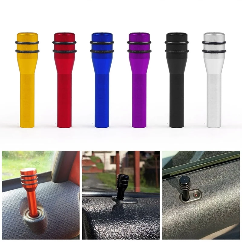 

NEW-Car Door Chrome-Plated Decorative Sticker Door Bolt Lock Pin Door Bolt