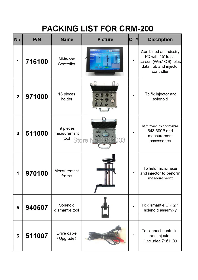 AM-CRM200 сенсорный экран Тип Common Rail система измерения инжектор этап 3 Ремонт Стандартный ремонт вместо обмена