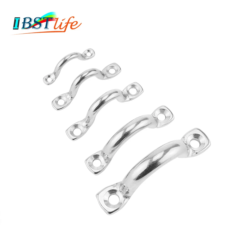 

Stainless Steel 316 Bimini Boat Top PAD EYE Straps Tie Down Kayak Deck Loops Tie Down Anchor Point footman's loo marine hardware