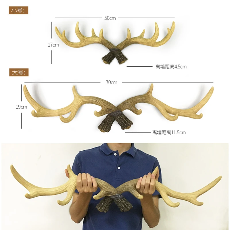 Голова искусство ремесла американский кантри рога крюк творческий дом стены