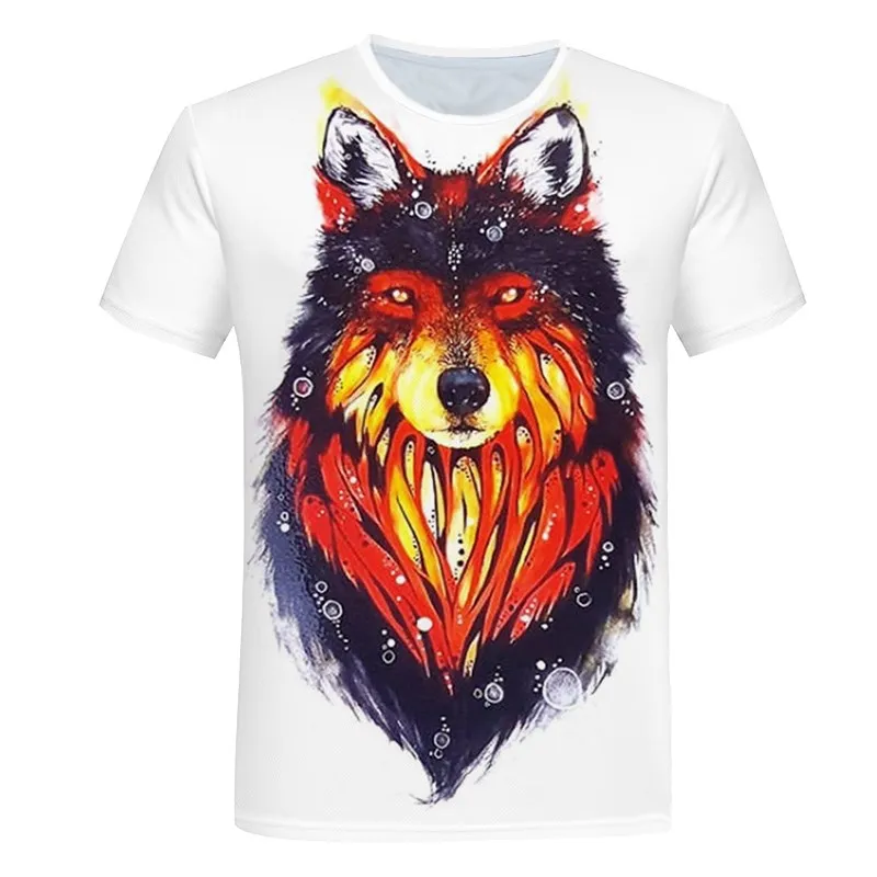 

Animal Lion Head Print T-Shirt Children's Casual Summer Short-Sleeved 2021 New Boys Girls Pullover Tops Suitable For 4T-14T
